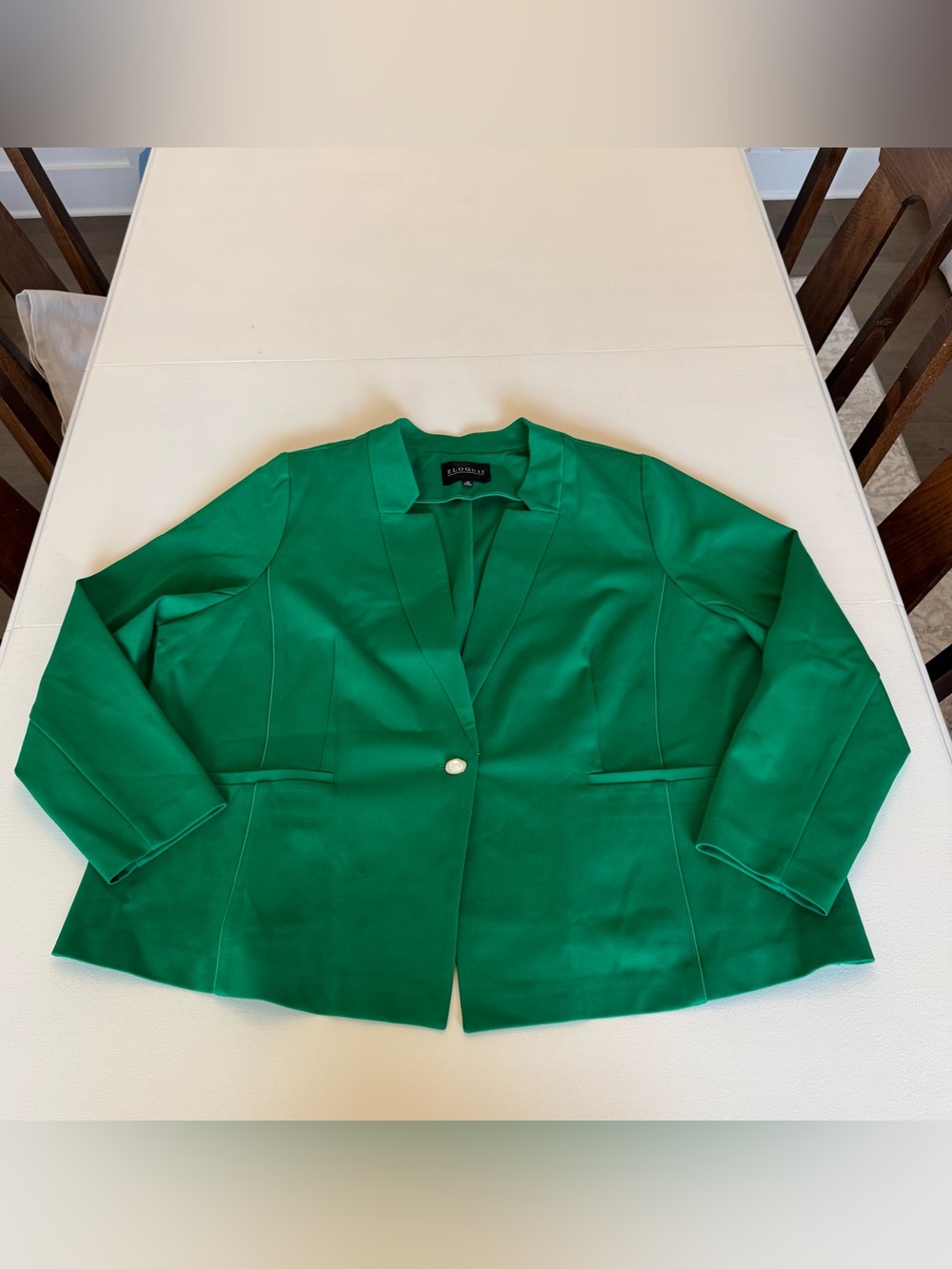 Eloquii Plus Emerald Green Ultimate Stretch Single-Button Blazer Size 26